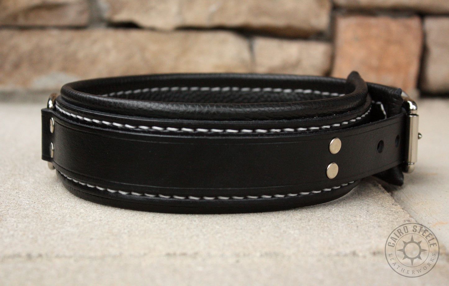 Black Leather Collar