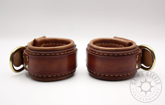 English Tan Leather Cuffs
