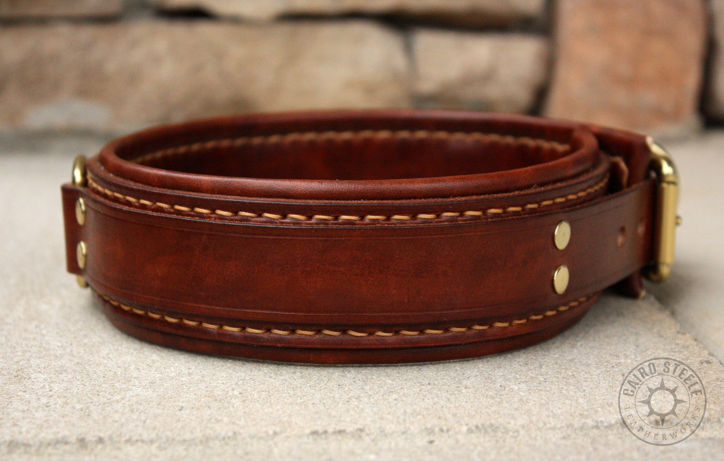 Brown Leather Collar