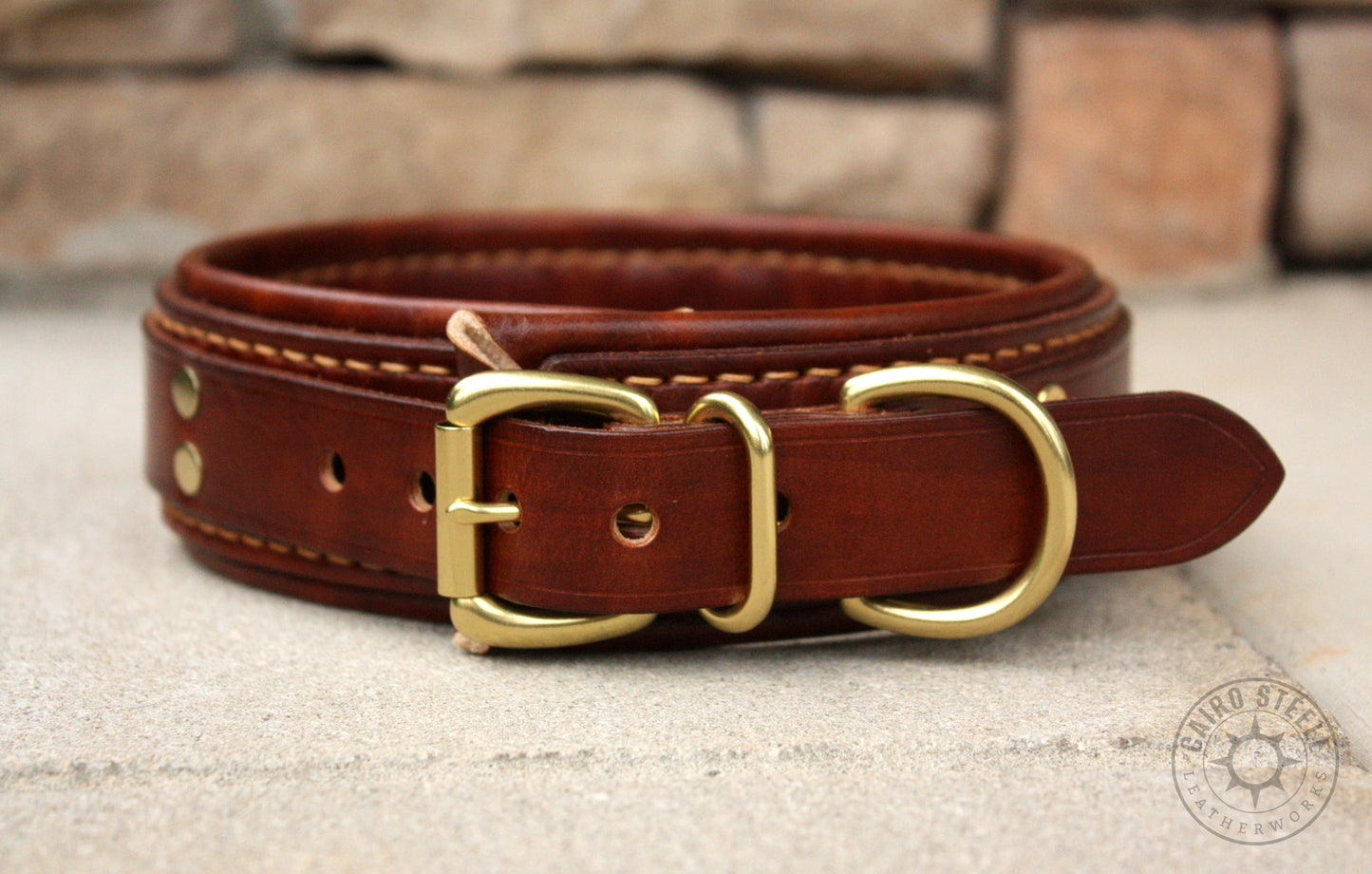 Brown Leather Collar