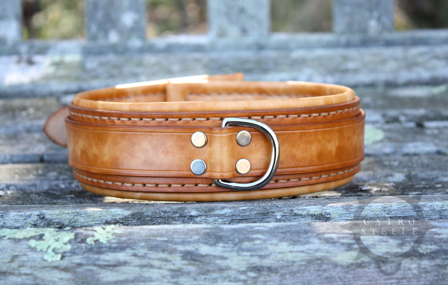 Saddle Tan Leather Collar