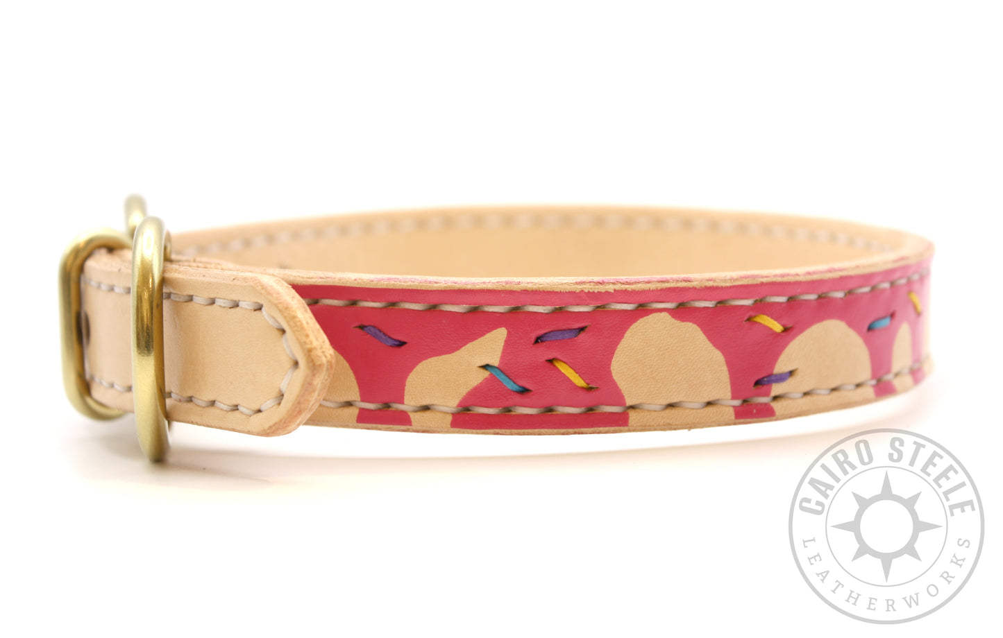 Pink & Brass Glazed Donut Collar
