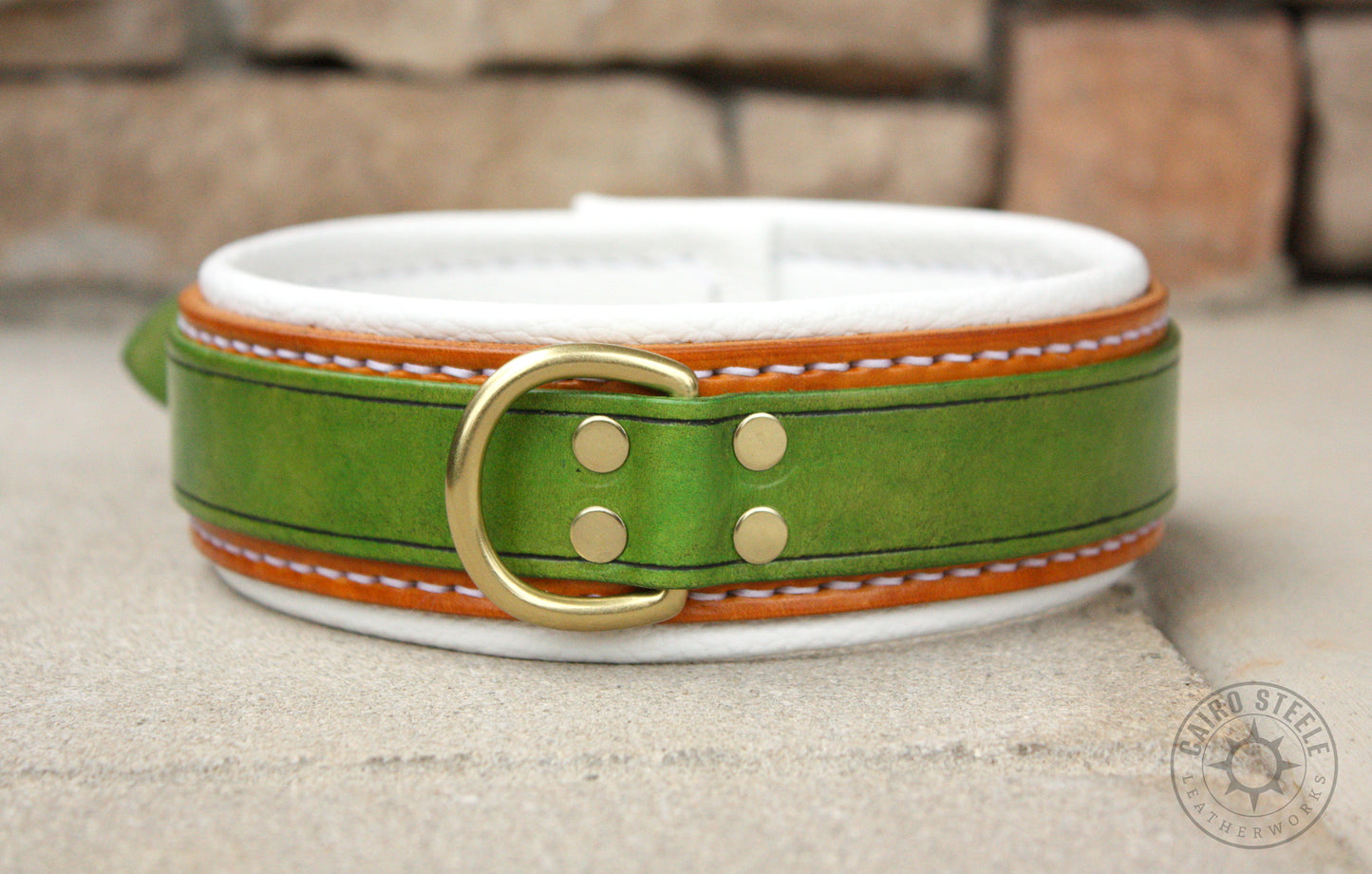 Key Lime Pie Leather Collar