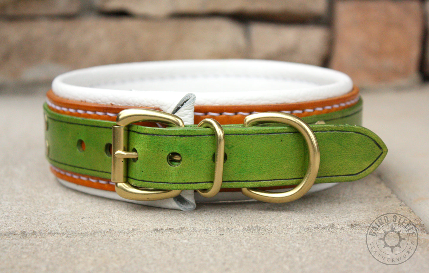 Key Lime Pie Leather Collar