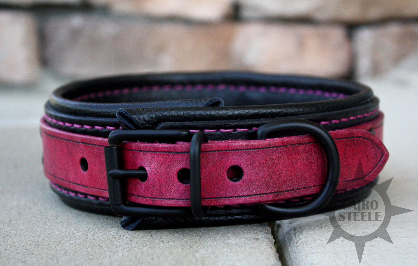 Neon Series Leather Collar: Pink