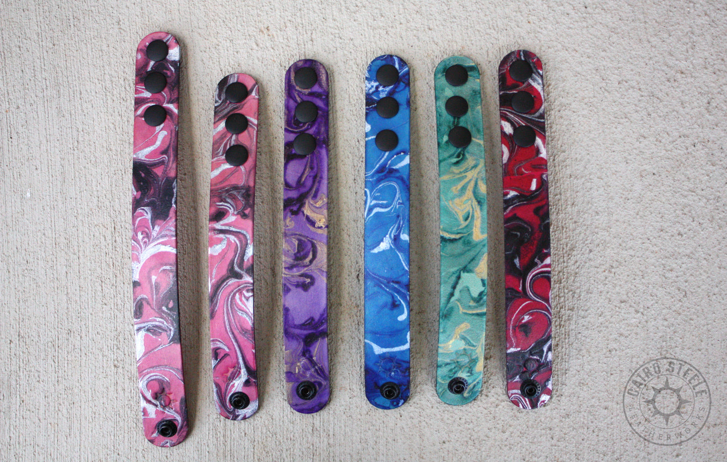 Marbled Leather Bracelets