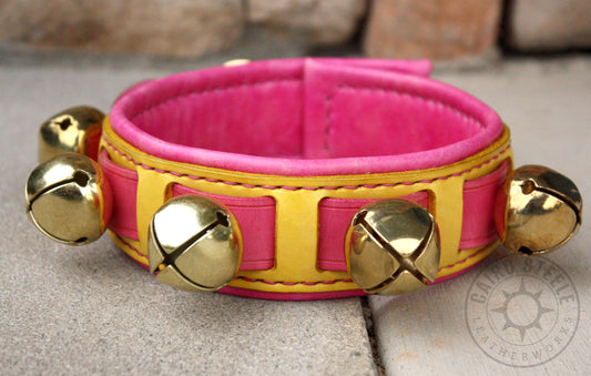 Pink & Yellow Sleigh Bell Collar [2025]
