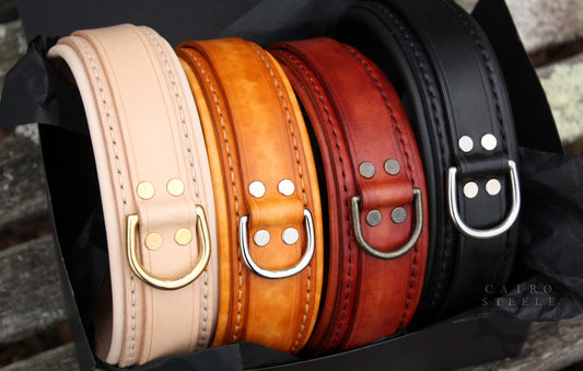 Made-To-Order: Double Strap Leather Collar