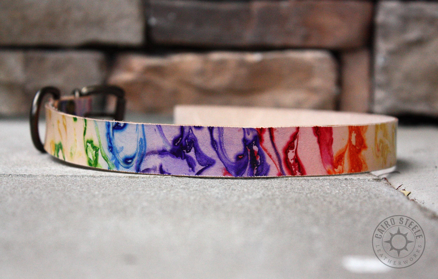 Leather Day Collars [Rainbow Marble]