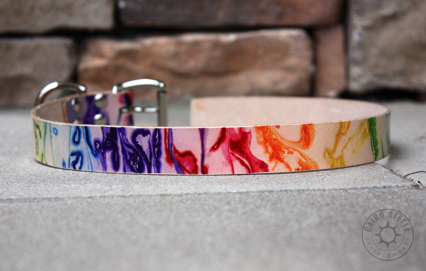 Leather Day Collars [Rainbow Marble]