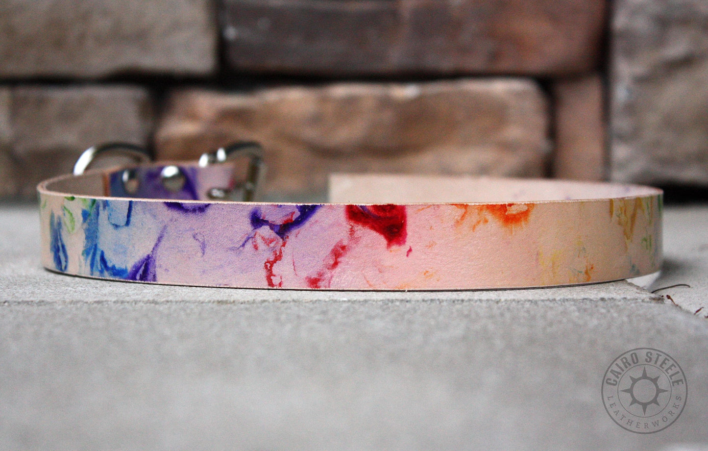 Leather Day Collars [Rainbow Marble]