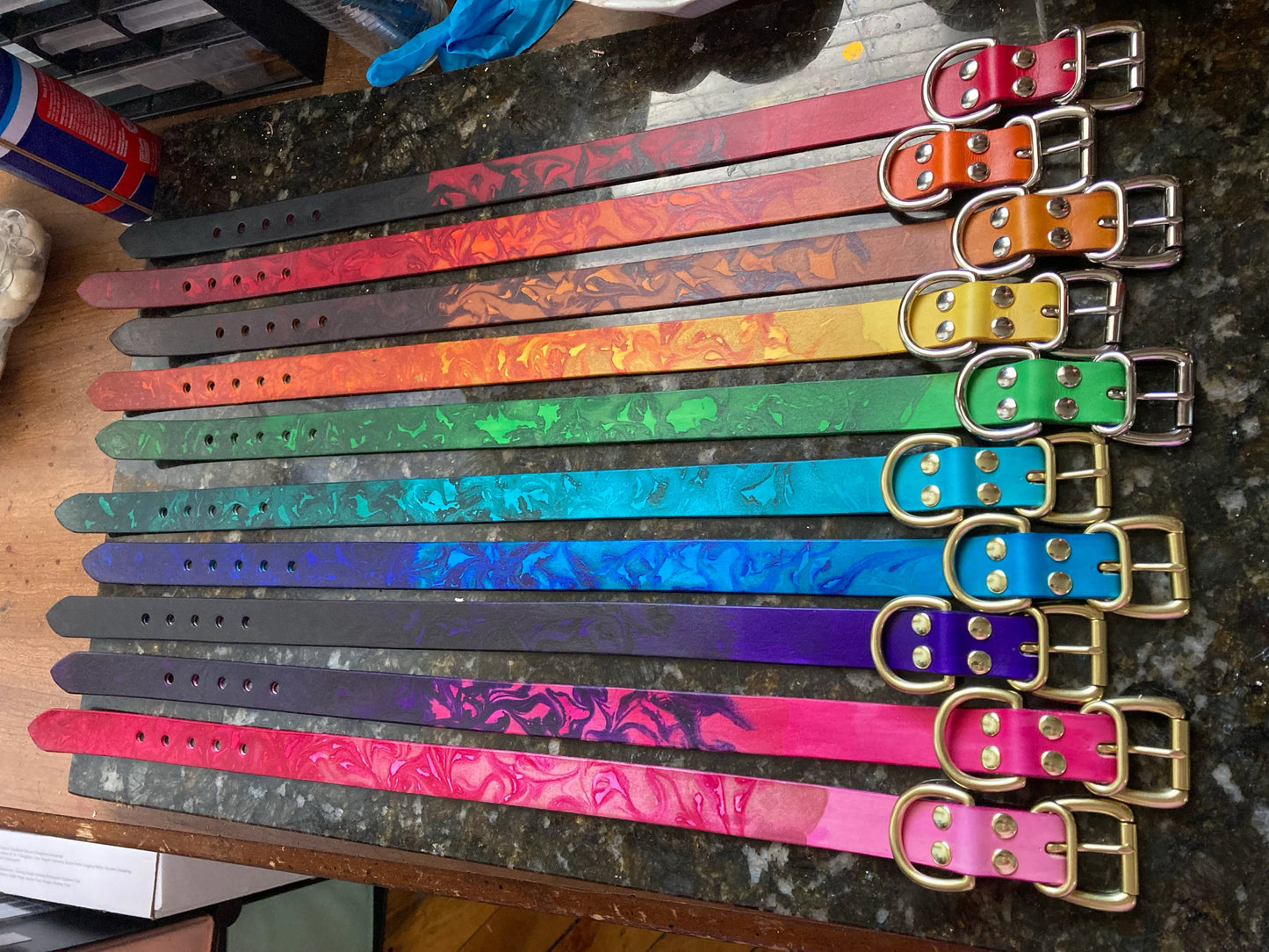 Marble Fade Day Collar: Cerulean/Blue