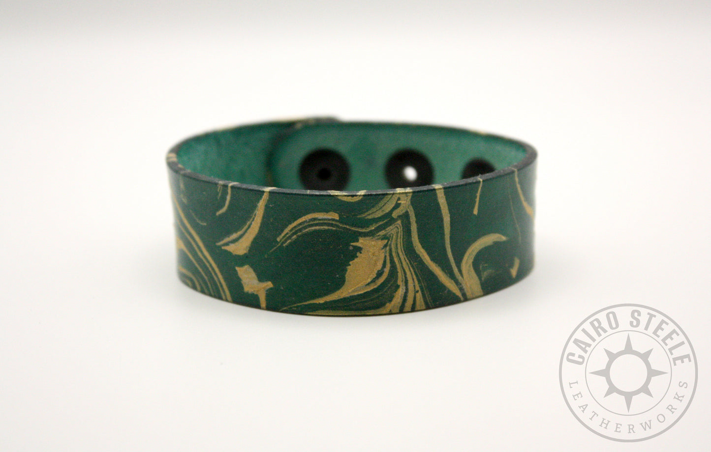 Jade & Gold Marbled Bracelet