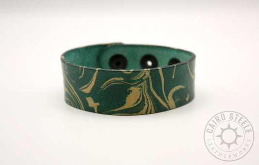 Jade & Gold Marbled Bracelet