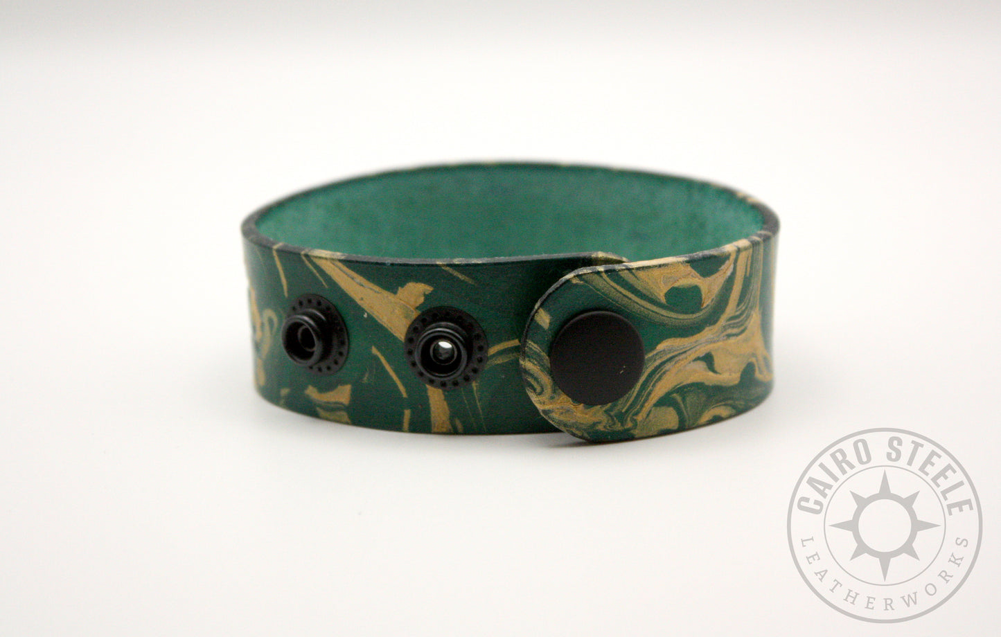 Jade & Gold Marbled Bracelet