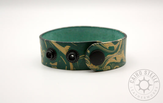 Jade & Gold Marbled Bracelet