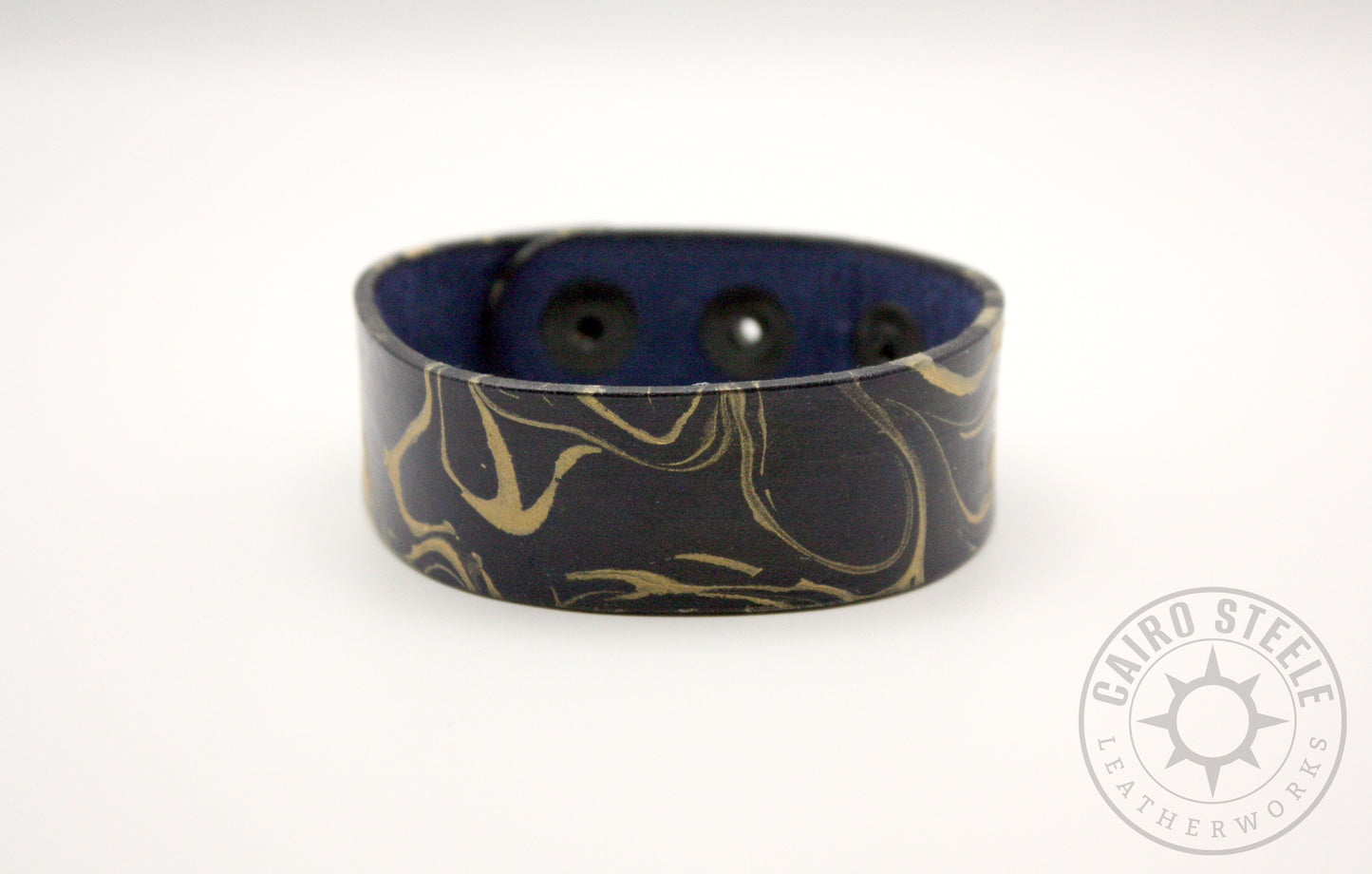 Navy & Gold Marbled Bracelet