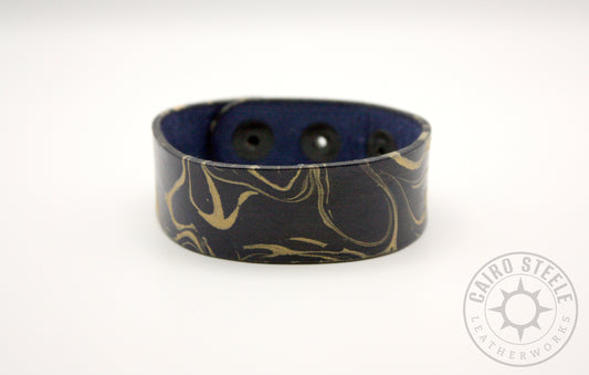 Navy & Gold Marbled Bracelet