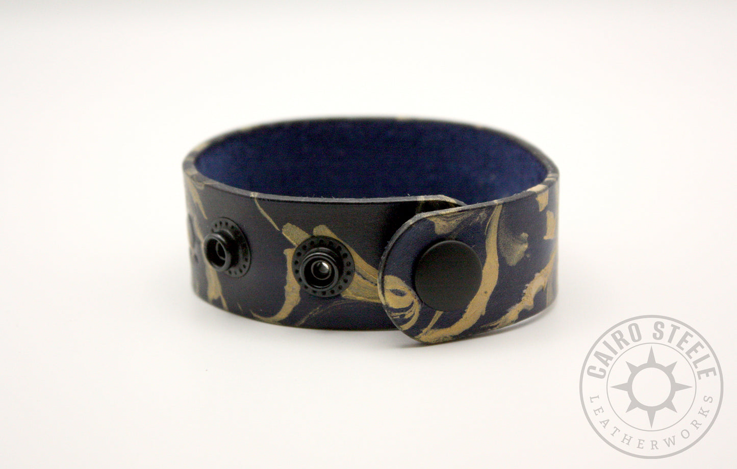 Navy & Gold Marbled Bracelet