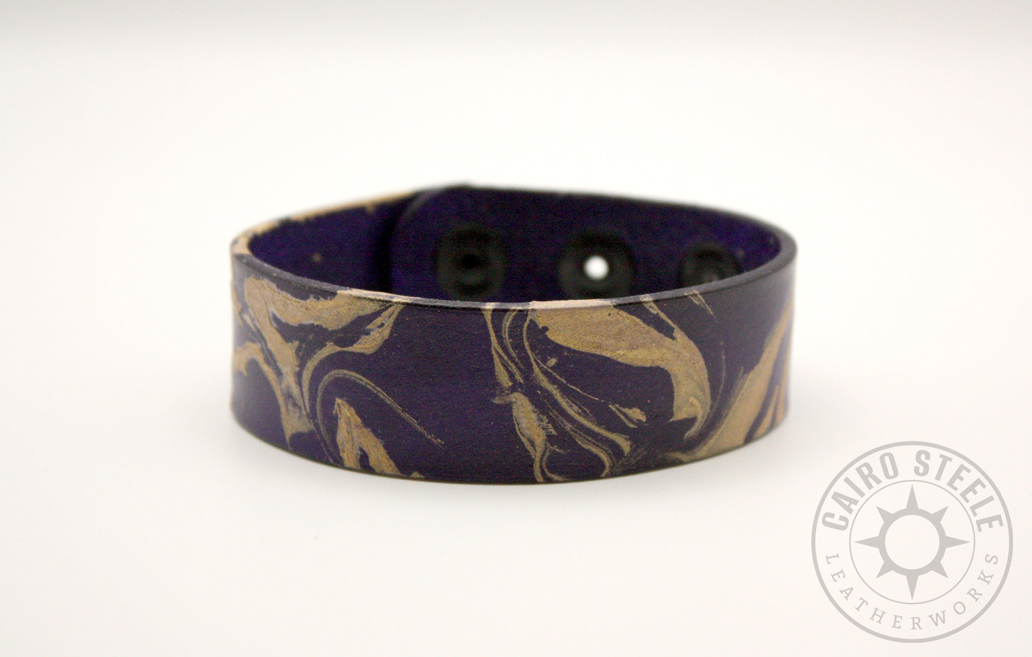 Purple & Gold Marbled Bracelet