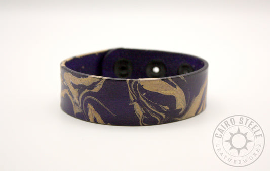 Purple & Gold Marbled Bracelet