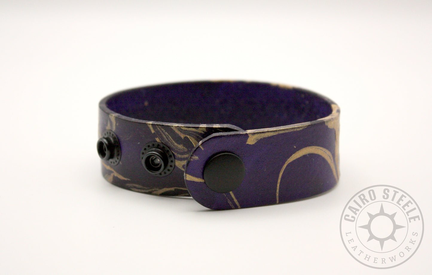 Purple & Gold Marbled Bracelet