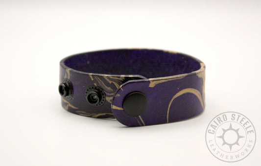 Purple & Gold Marbled Bracelet