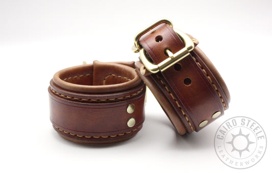 English Tan Leather Cuffs