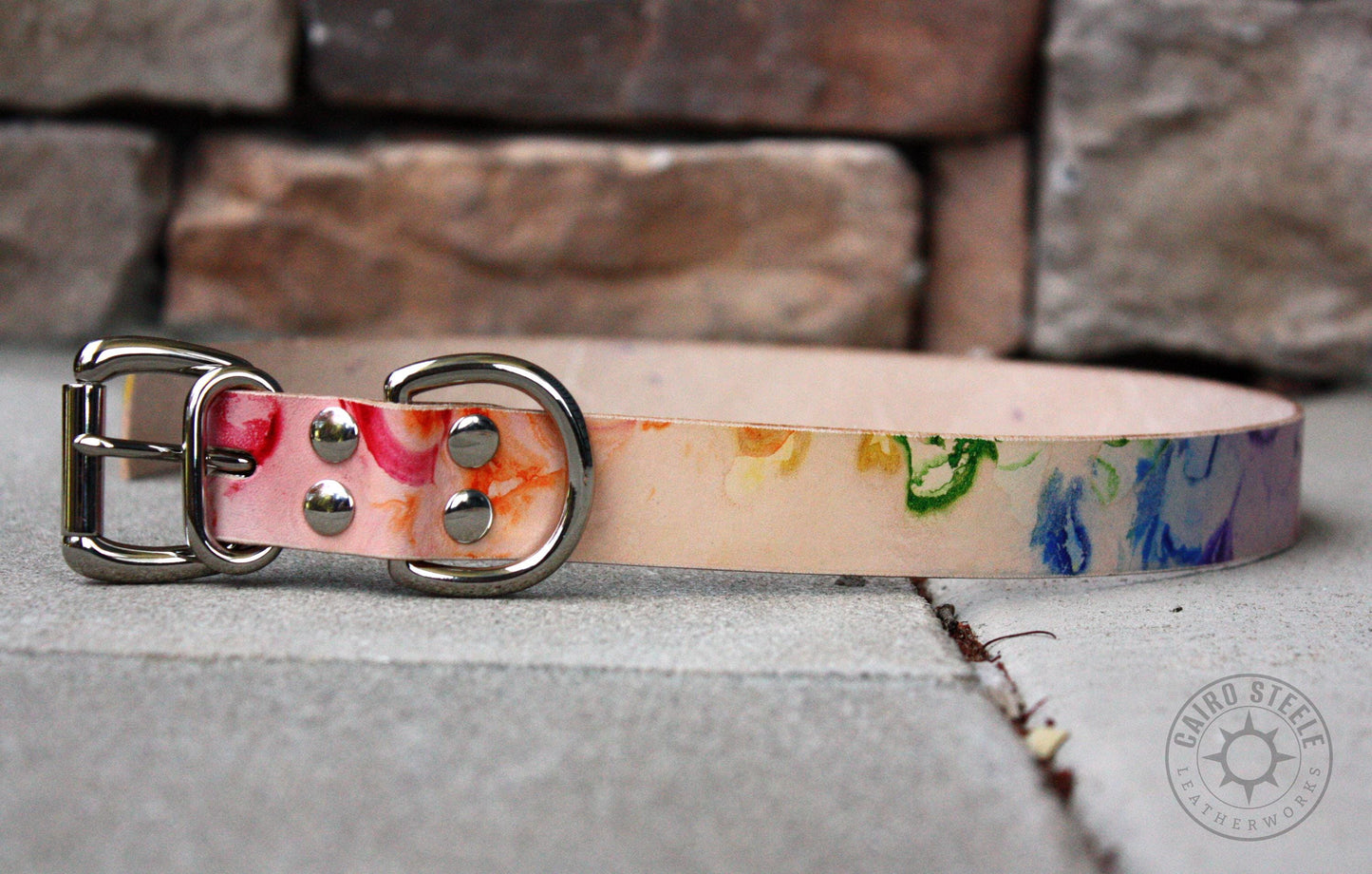 Leather Day Collars [Rainbow Marble]