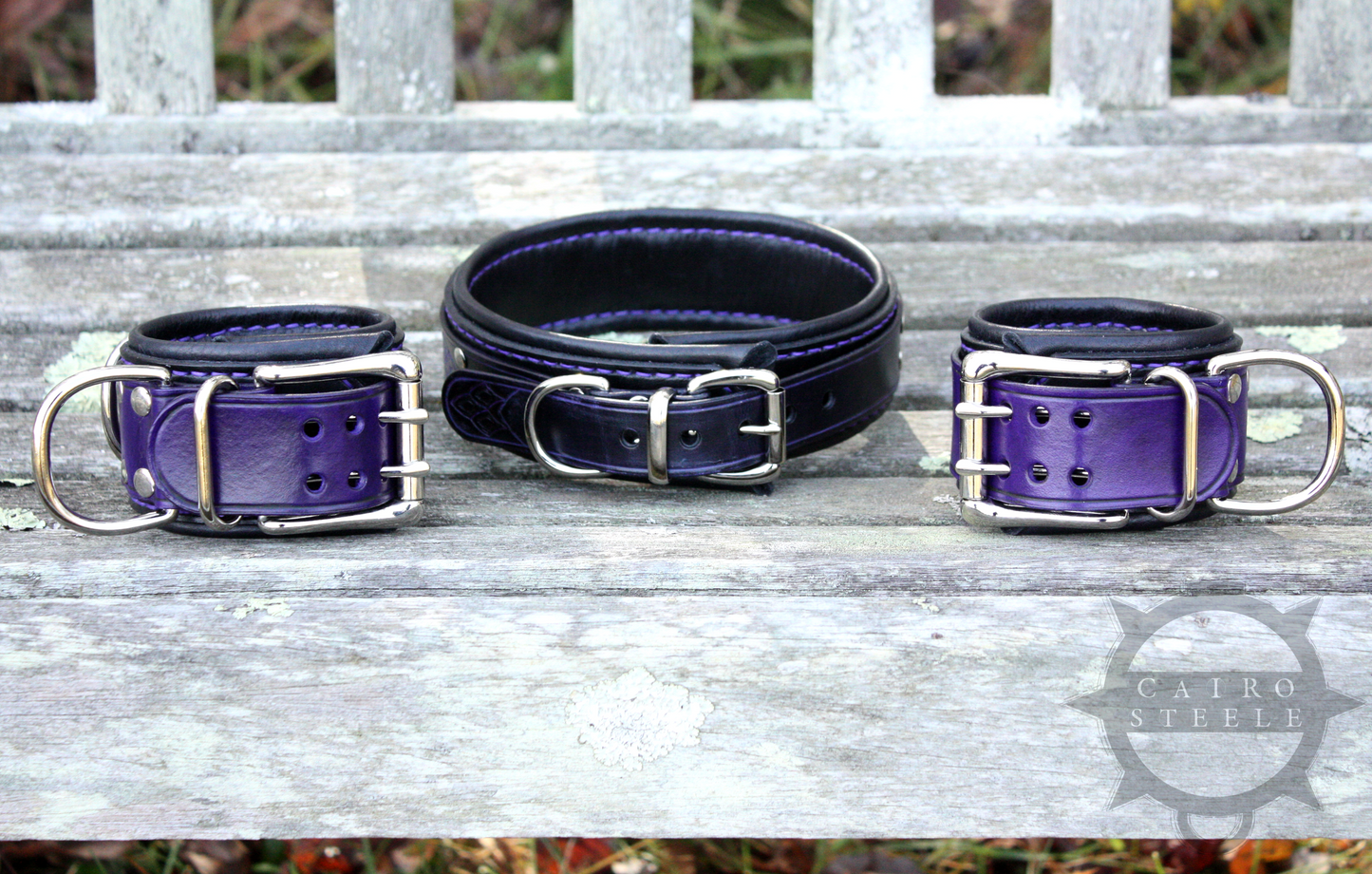 Black & Purple Dragonscale Collar & Cuffs [2024]