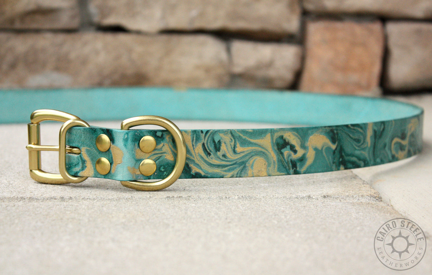 Metallic Marbled Leather Day Collars [Multiple Colors]