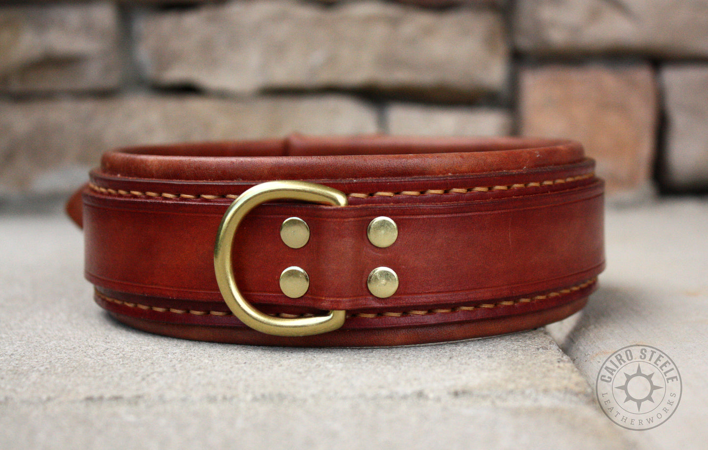 English Tan Leather Collar OR Cuffs