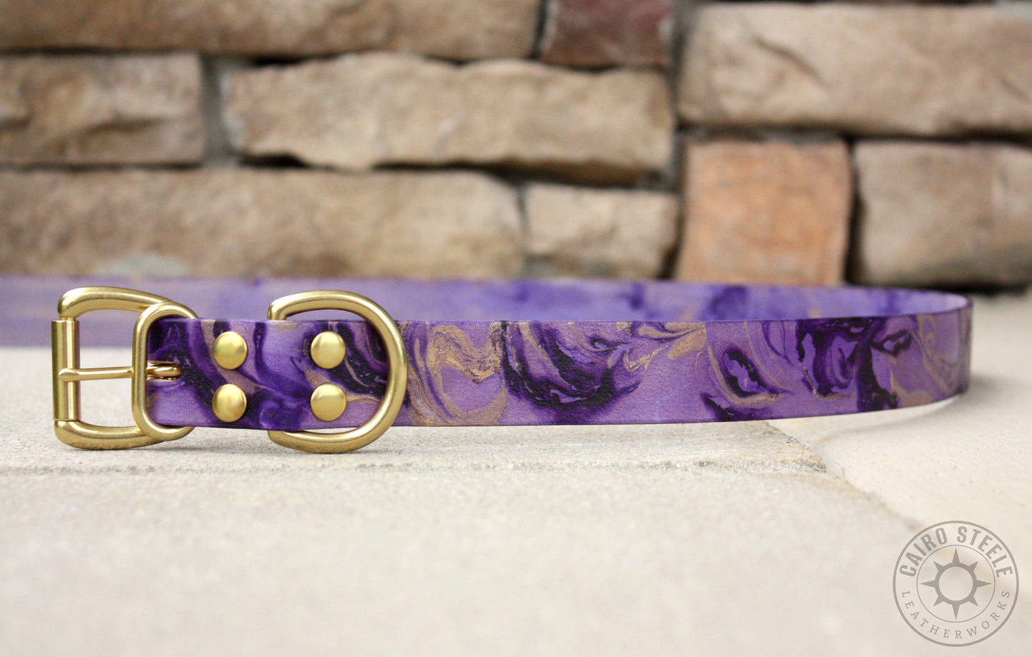 Metallic Marbled Leather Day Collars [Multiple Colors]