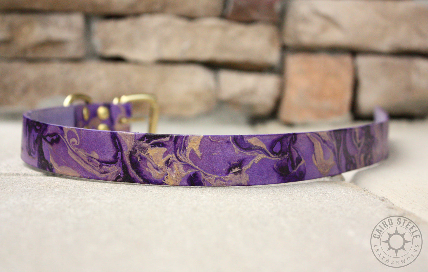 Metallic Marbled Leather Day Collars [Multiple Colors]