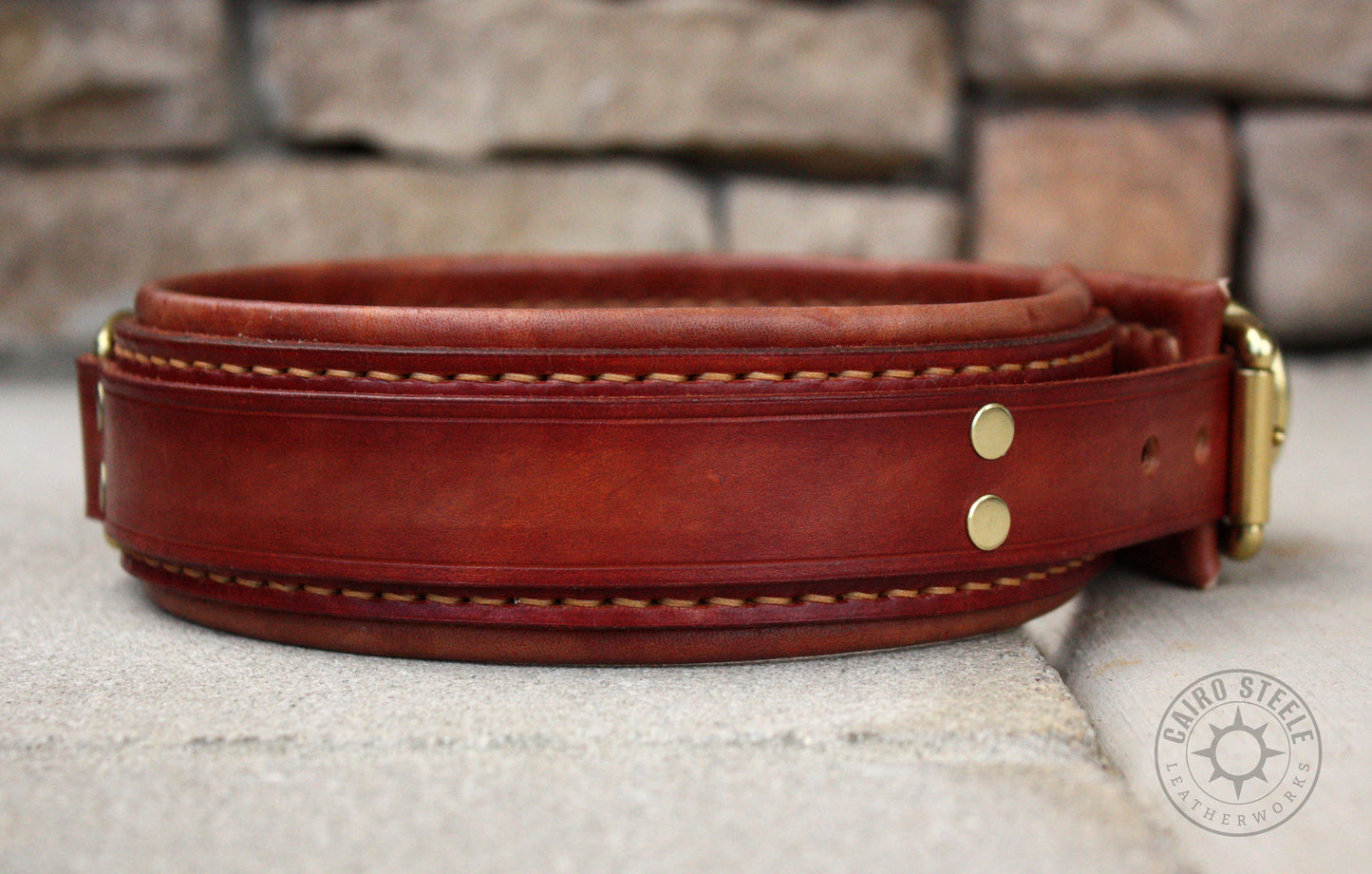 English Tan Leather Collar OR Cuffs
