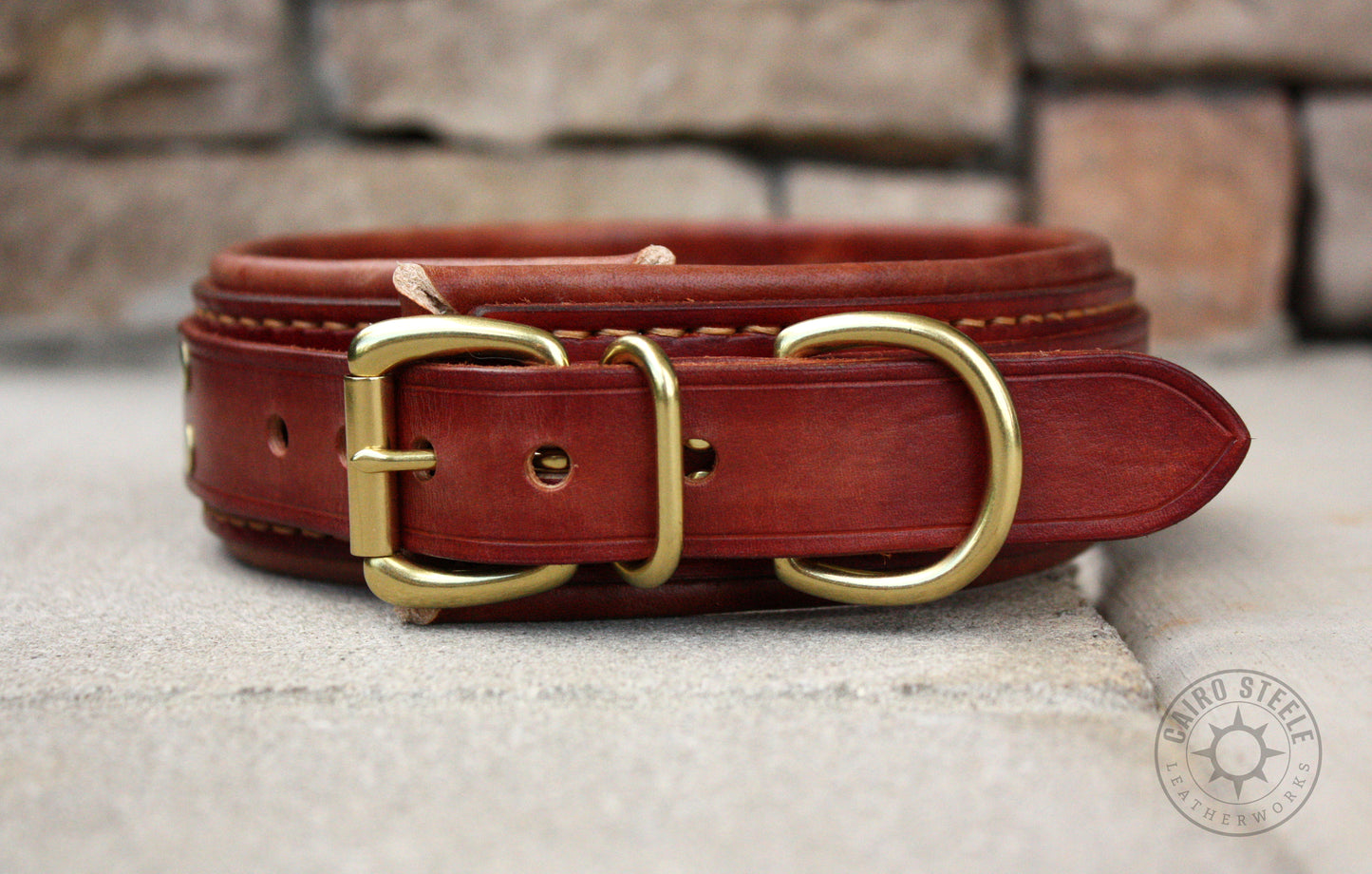 English Tan Leather Collar OR Cuffs