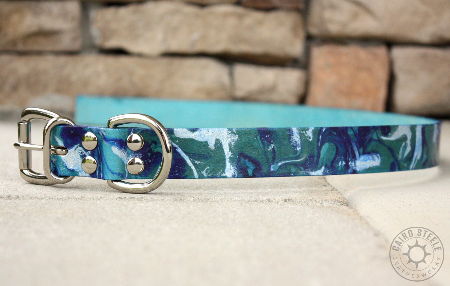Metallic Marbled Leather Day Collars [Multiple Colors]