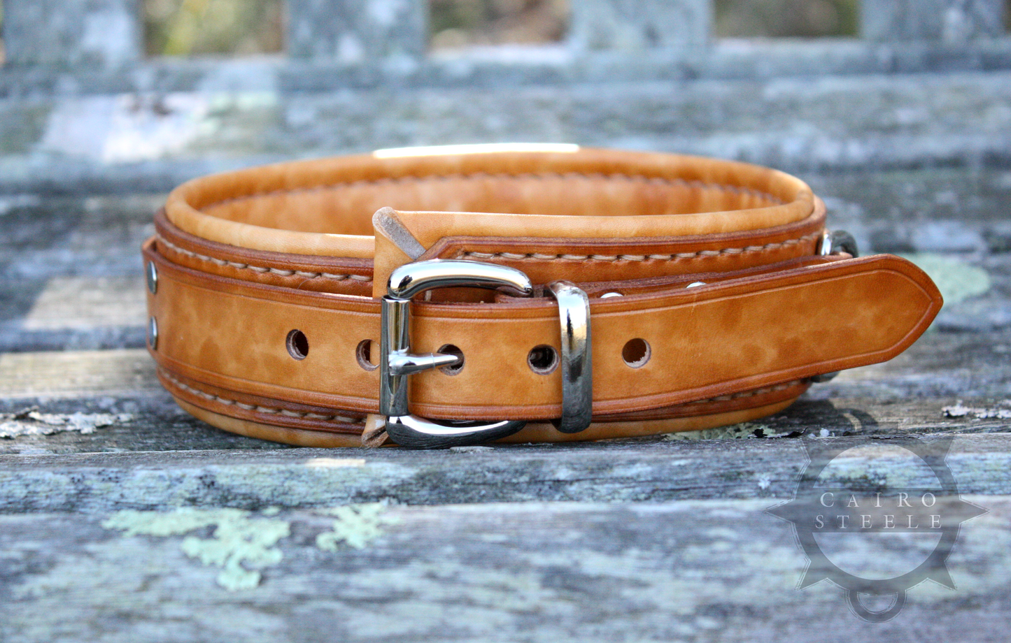 Saddle Tan Leather Collar