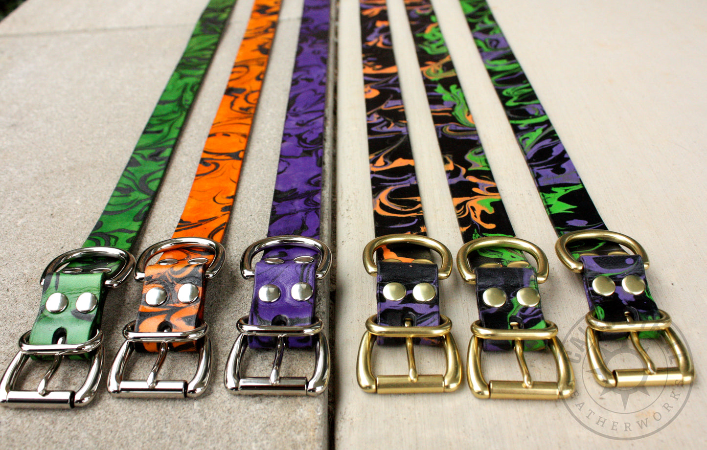 Spooky Marbled Day Collars [Multiple Colors]