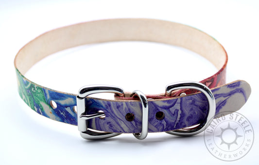 Rainbow Marbled XL Day Collar