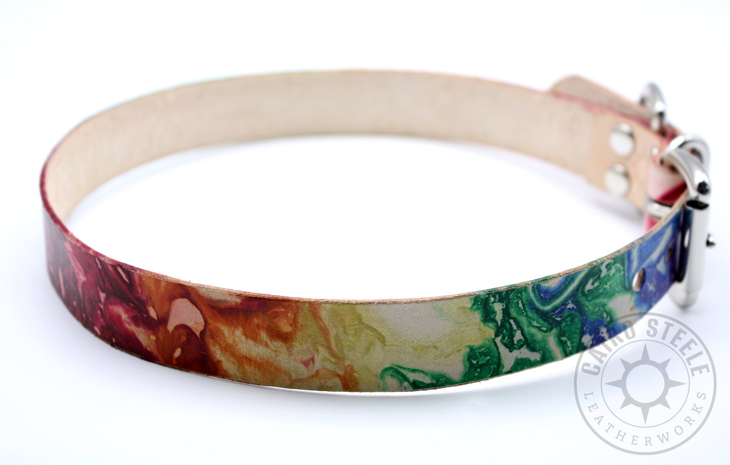 Rainbow Marbled XL Day Collar