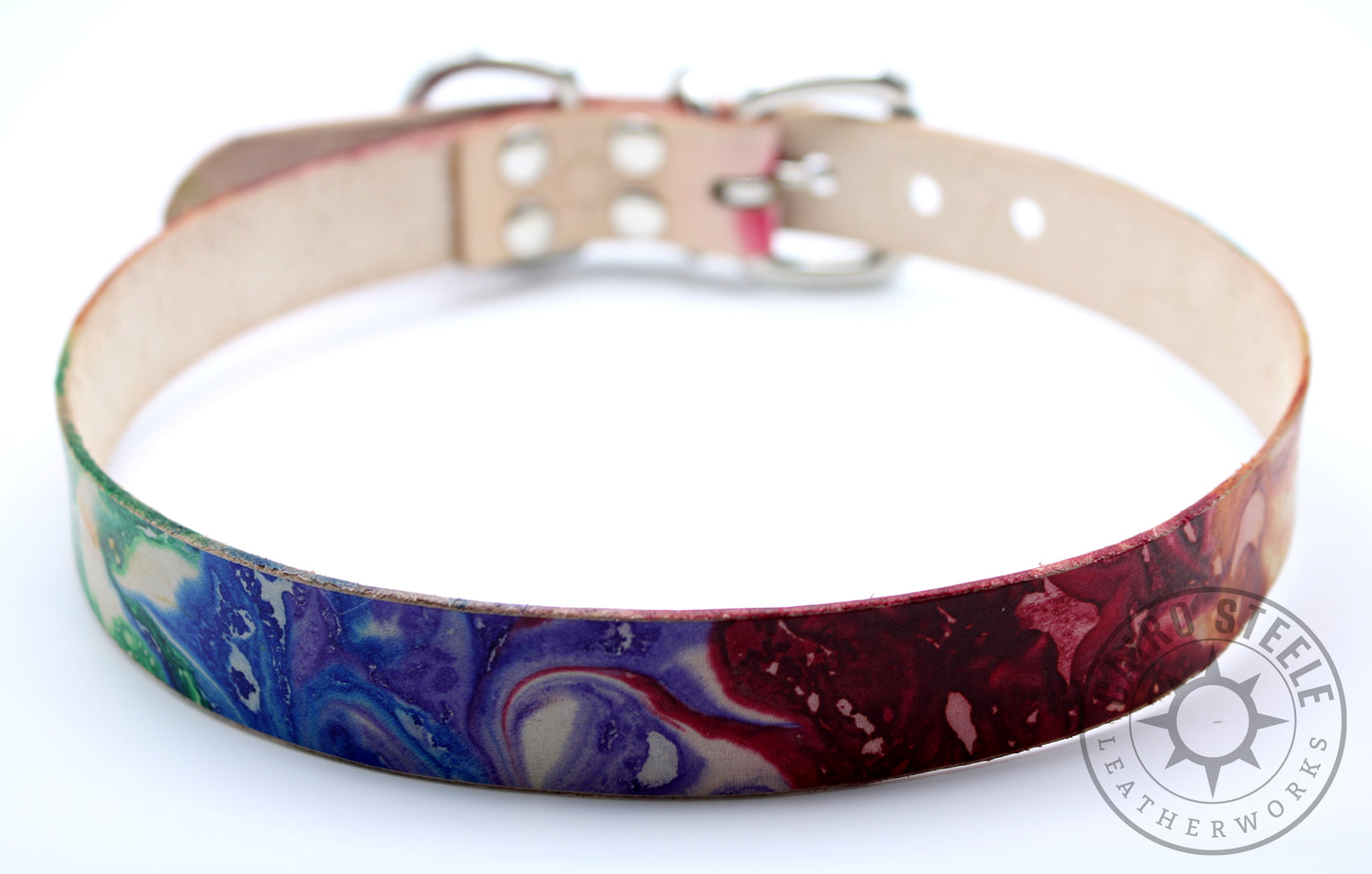 Rainbow Marbled XL Day Collar