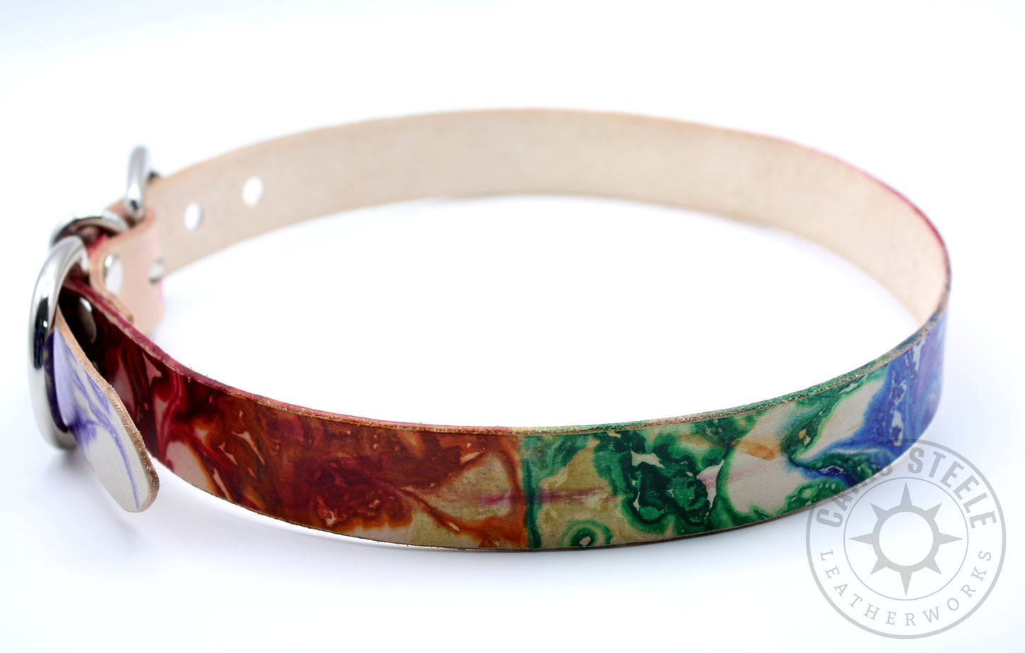 Rainbow Marbled XL Day Collar
