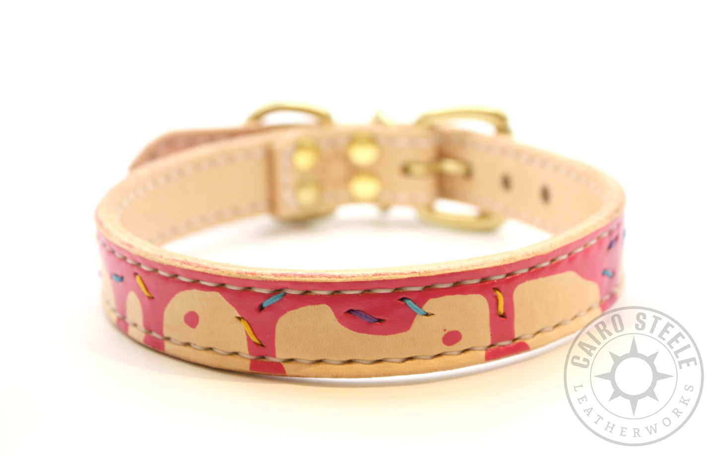 Pink & Brass Glazed Donut Collar