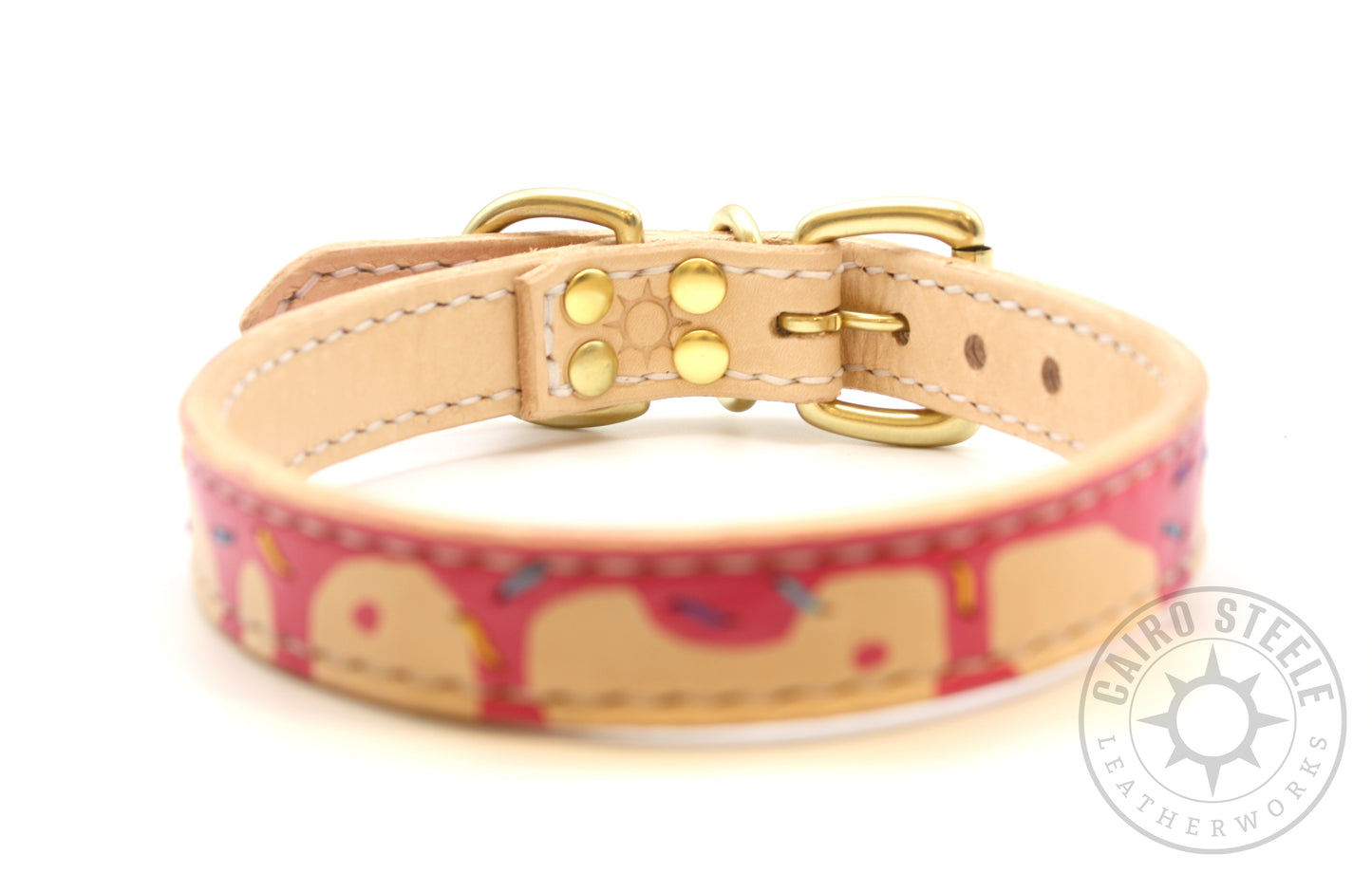 Pink & Brass Glazed Donut Collar