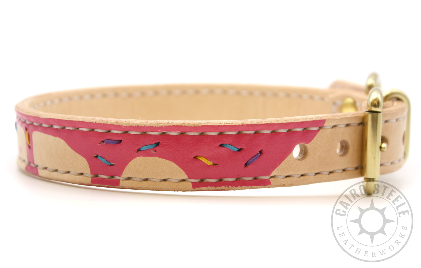 Pink & Brass Glazed Donut Collar