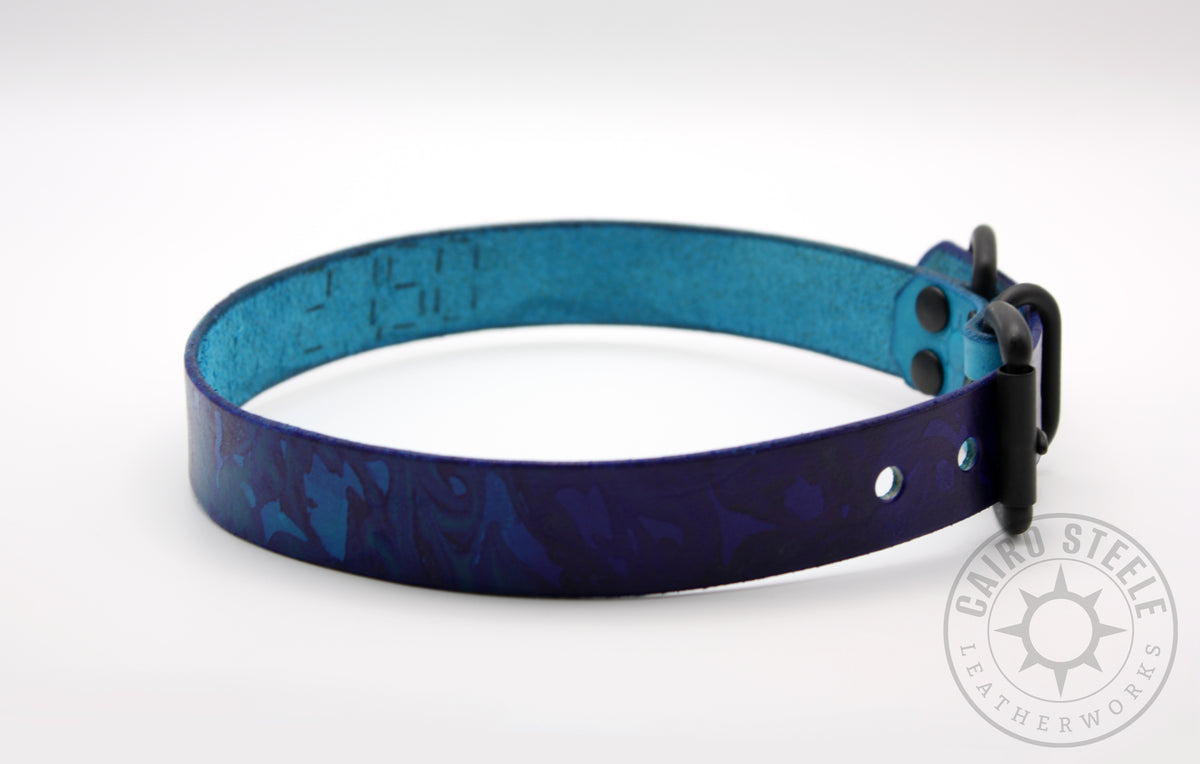 Marble Fade Day Collar: Cerulean/Blue