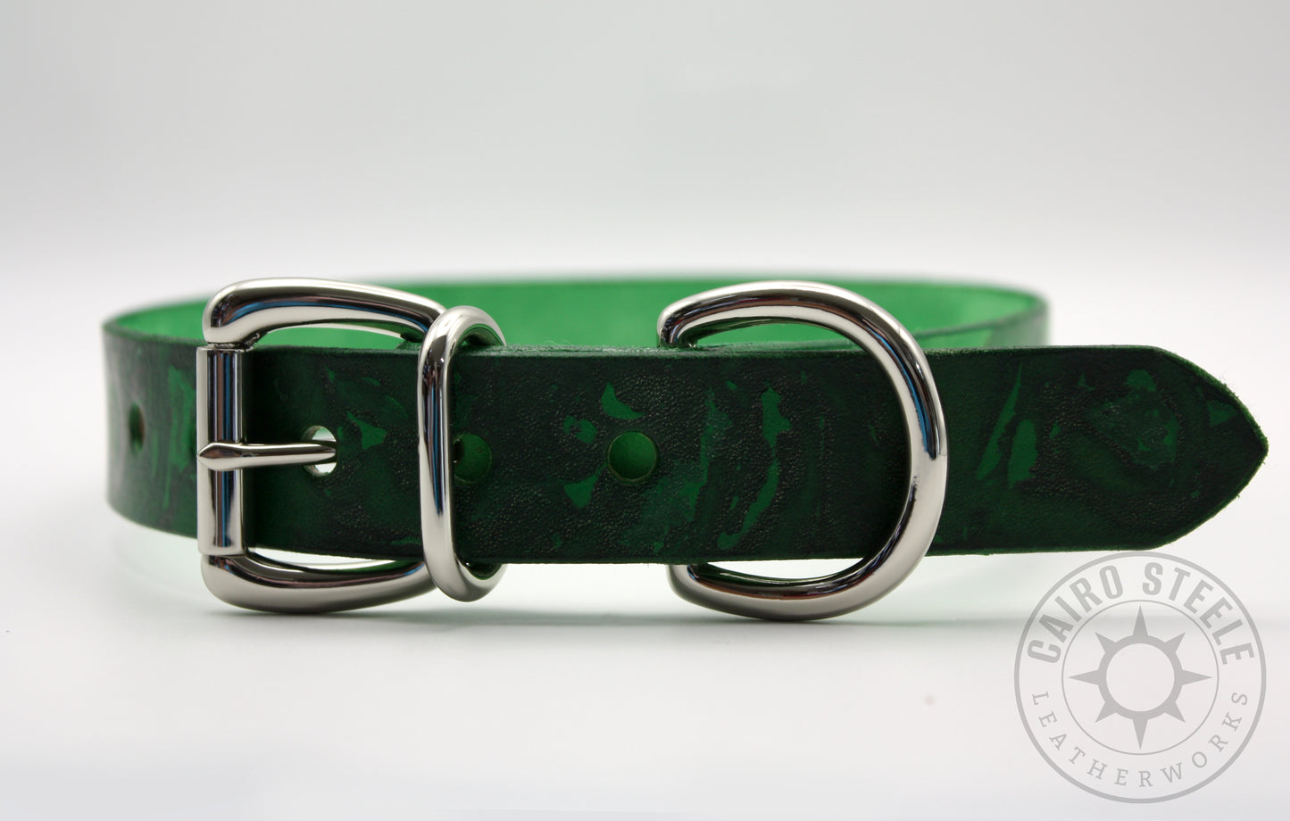 Marble Fade Day Collar: Green/Dark Green