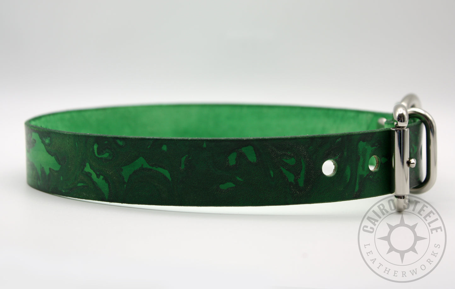 Marble Fade Day Collar: Green/Dark Green