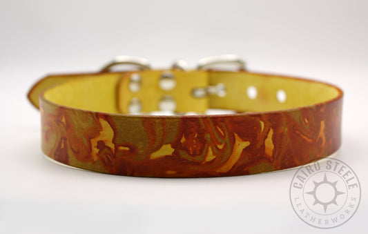 Marble Fade Day Collar: Yellow/Orange